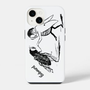 Funda Para iPhone 14 Insectos antiguos bailando; Mosca azul