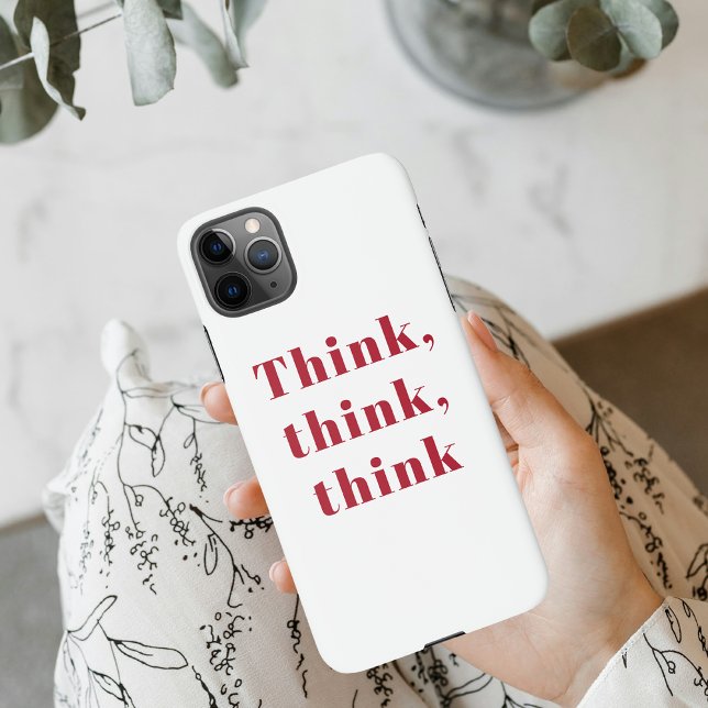 Funda Para iPhone Inspiración Positiva Red Think Think Think Think C (Subido por el creador)