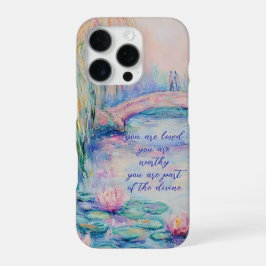 Funda Para iPhone 16 Pro Inspirado en Monet Eres Amado, Digno
