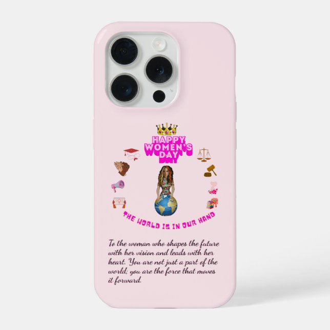 Funda Para iPhone Inspirational Quote happy women's day (Reverso )