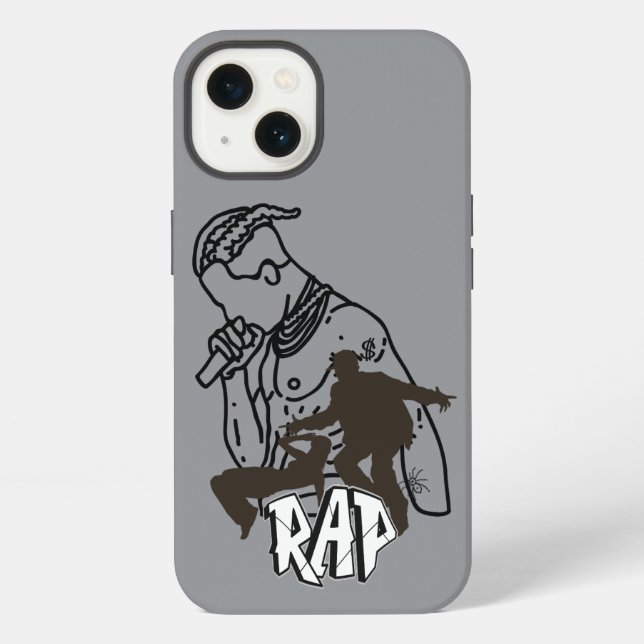 Funda Para iPhone Intérprete dinámico de hip-hop (Reverso )