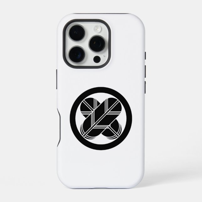 Funda Para iPhone Intersección de plumas de halcón en círculo (Reverso )