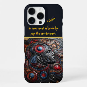 Funda Para iPhone 16 Pro Max Intrincado Arte en Cuero que Representa una Cara C
