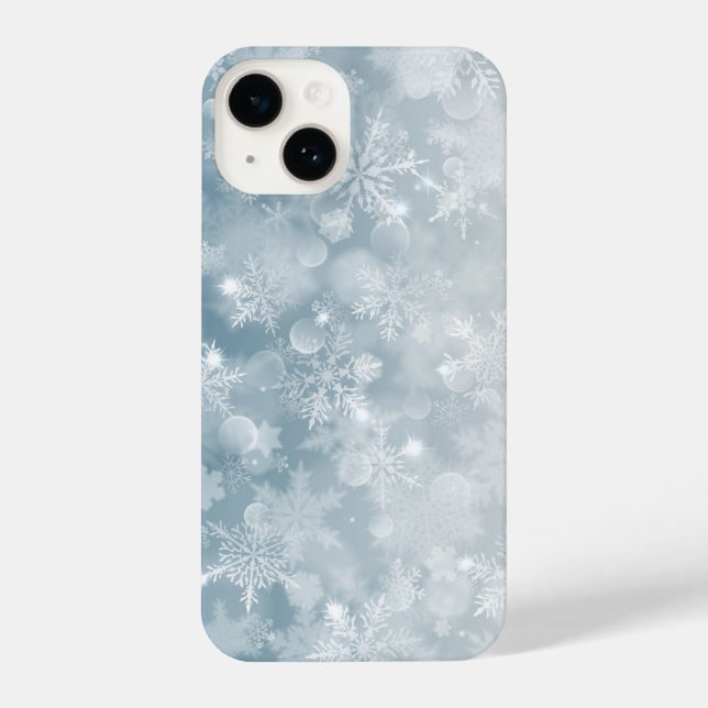 Funda Para iPhone Invierno Copos de Nieve helados de nieve (Reverso )