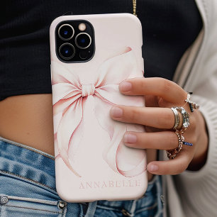Funda para iPhone / iPad con lazo rosa claro