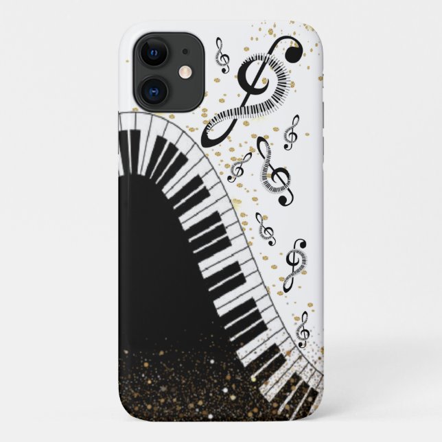 Funda para iPhone / iPad con piano y notas musical (Reverso)