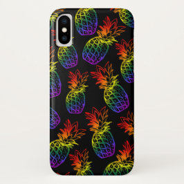 Funda para iPhone/iPad con piña arco iris.