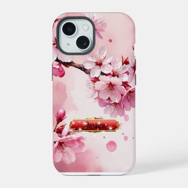 Funda para iPhone / iPad de Flores de Cerezo Rosa  (Reverso )