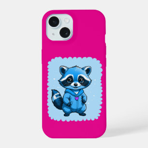 Funda para iPhone / iPad de Mapache Pequeño en Azu