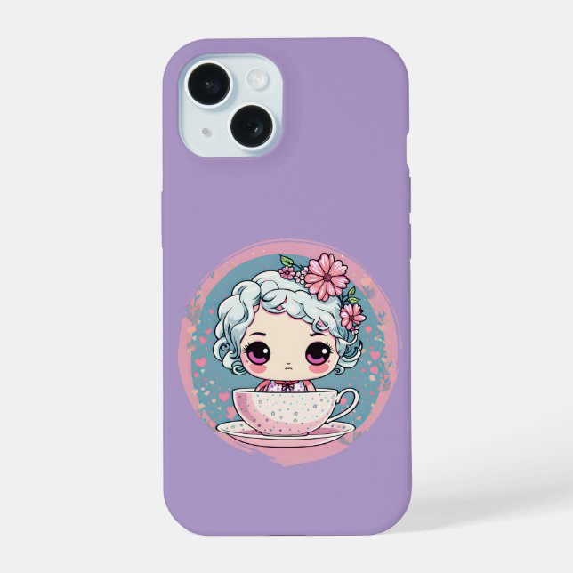 Funda para iPhone / iPad de muñeca de taza de té l (Reverso )