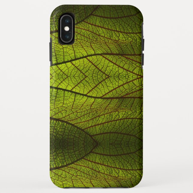 Funda para iPhone / iPad verde con hoja de planta (Reverso)