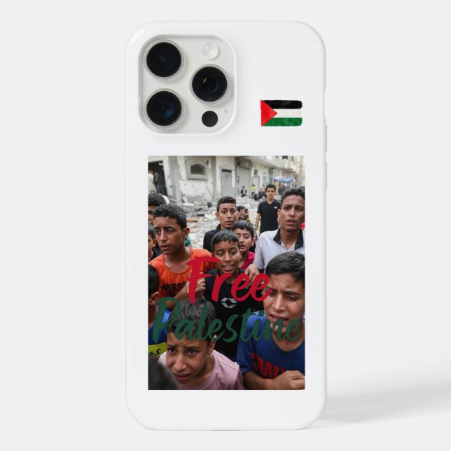 Funda Para iPhone Iphone 15 Pro Max Case Free Palestine  (Reverso )