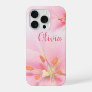 iPhone 15pro Funda Ladrón Lirio Rosa/Chica/Mujer