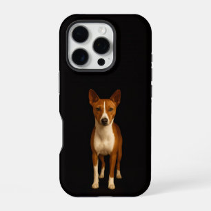 Funda Para iPhone 16 Pro iPhone 16 Pro Negro 4 Luxe, Perro Basenji Elegante