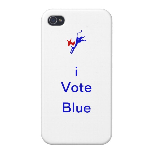 Funda Para iPhone iPhone 4" caja azul del iVote" (Atrás)