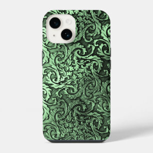 Funda Para iPhone 14 Iphone de metal radial verde pulido de titanio 15