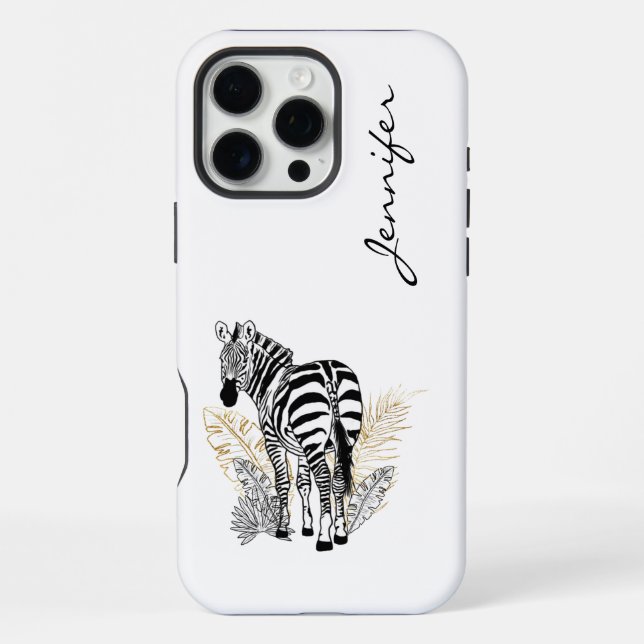 Funda Para iPhone iPhone de moda moderna de cebra (Reverso )