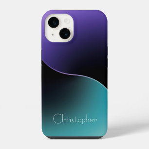 Funda Para iPhone 14 Iphone de textura radial azul personalizado 15
