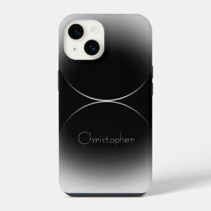 Funda Para iPhone 14 Iphone de textura radial gris personalizada 15