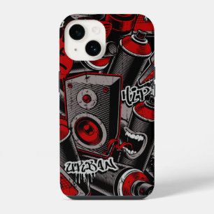 Funda Para iPhone 14 iPhone estilo graffiti rojo iPhone 14 Funda-mate