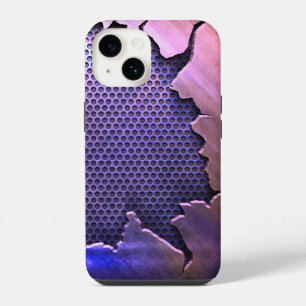 Funda Para iPhone 14 Iphone metálico radial de titanio pulido rosa 15