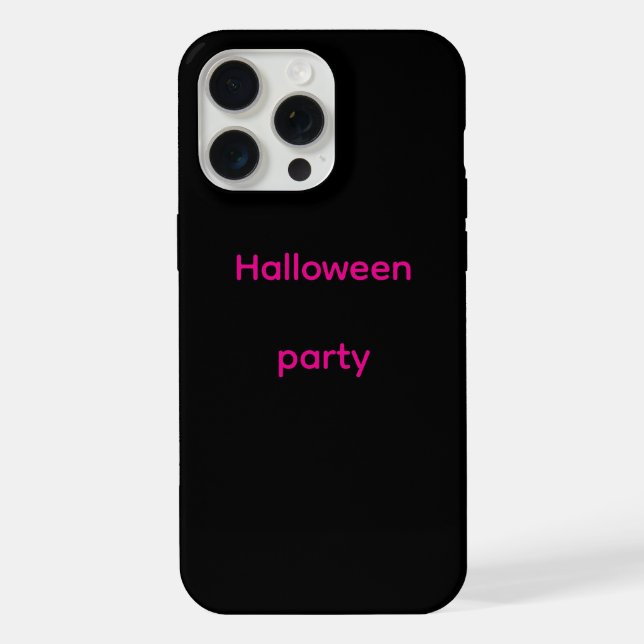 Funda Para iPhone iphone negro causa fiesta de Halloween (Reverso )