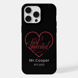 iPhone personalizado moderno Novio recién casado f