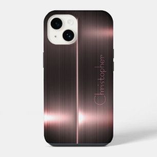 Funda Para iPhone 14 Iphone radial metálico de bronce pulido de titanio