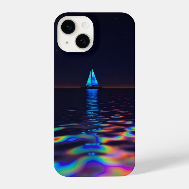 Funda Para iPhone Iridescent boat phone case  (Reverso )