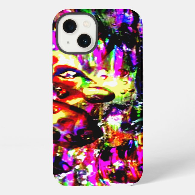 Funda Para iPhone Iridescent Luminous Multicolor Organic Unique (Reverso )