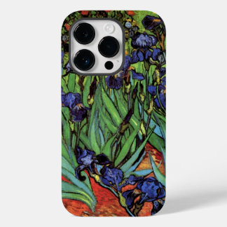 Funda Para iPhone 14 Pro Irises de Vincent van Gogh, Arte de Jardín Vintage
