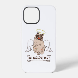 Funda Para iPhone 12 Pro It Wasn't Me angel pug funny quote