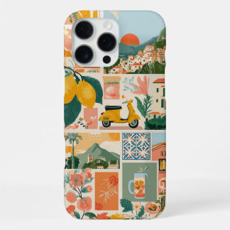 Funda Para iPhone 16 Pro Max Italian Coast Collage - Mediterranean Summer Vibe