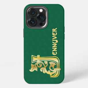 Funda Para iPhone 13 Pro J de nudo celta decorativo del siglo XVI