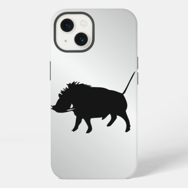 Funda Para iPhone Jabalí Plateado (Reverso )