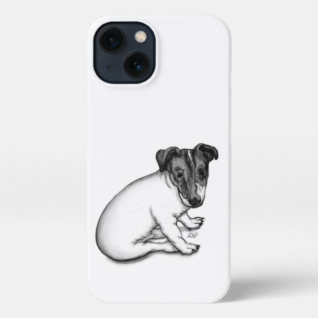 Funda Para iPhone Jack Russell cachorro de 10 semanas de edad (Reverso )