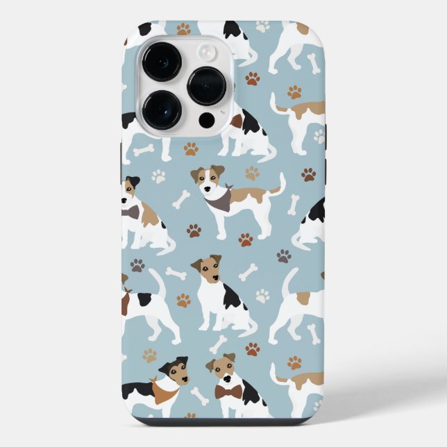 Funda Para iPhone Jack Russell Terrier Paws and Bones (Reverso )