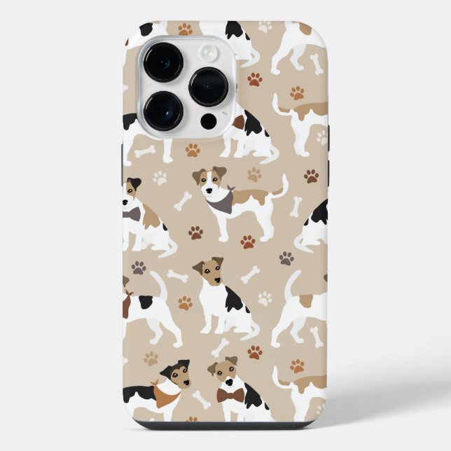 Funda Para iPhone Jack Russell Terrier Paws and Bones (Reverso )