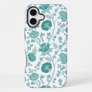 Funda Para iPhone 16 Plus Jacobean Floral Big Pattern en blanco