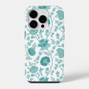 Funda Para iPhone 14 Pro Jacobean Floral Big Pattern en blanco