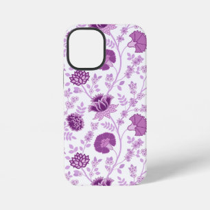 Funda Para iPhone 12 Mini Jacobean Floral Gran Patrón Rosas sobre Blanco