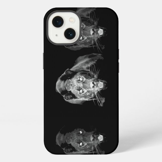 Funda Para iPhone Jaguar negro y blanco (Reverso )
