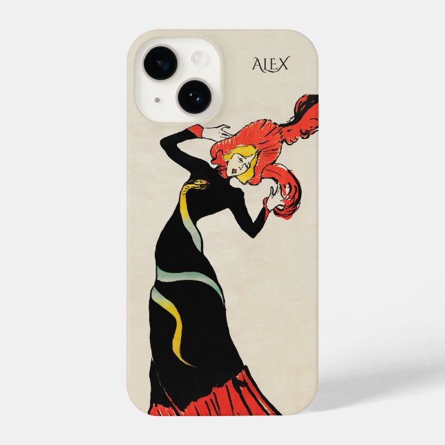 Funda Para iPhone Jane Avril | Toulouse-Lautrec | ¡Personalizable (Reverso )