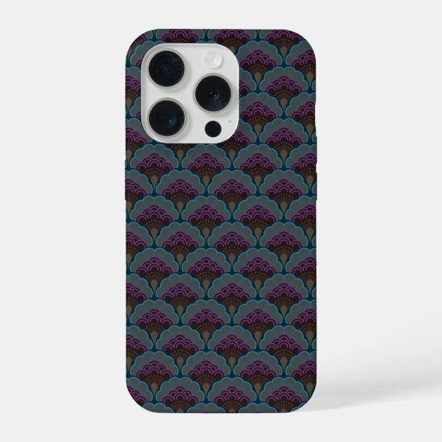 Funda Para iPhone Japanese art deco style_Midnight (Reverso )