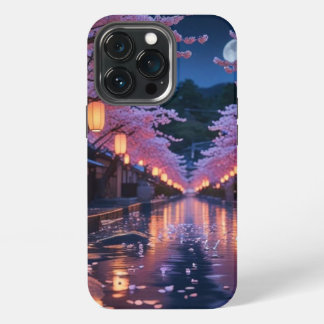 Funda Para iPhone 13 Pro Japanese Cherry Blossom Sakura Phone Case - Night