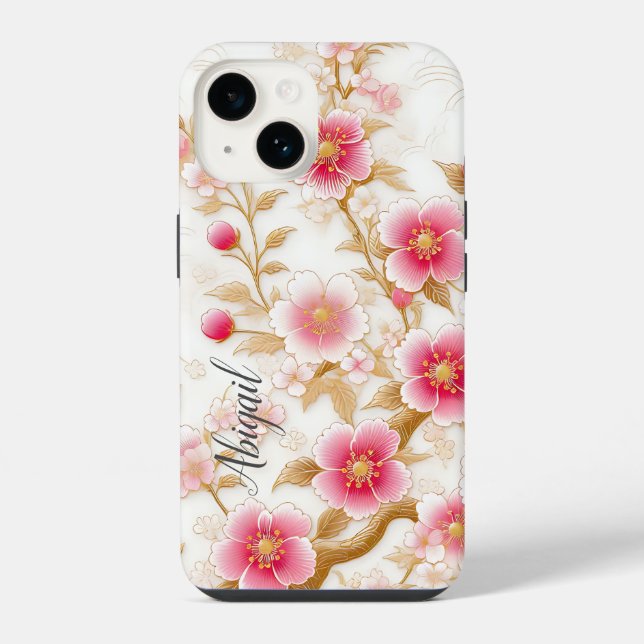 Funda Para iPhone japanese cherry blossoms (Reverso )