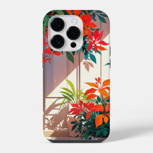Funda Para iPhone 14 Pro Jardín Botánico Brillante en la Puerta de Casa