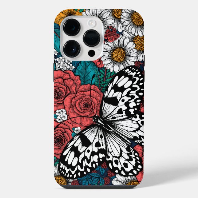 Funda Para iPhone Jardín de cometa de papel (Reverso )