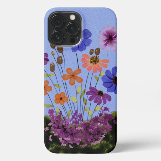 Funda Para iPhone Jardín de flores (Reverso )