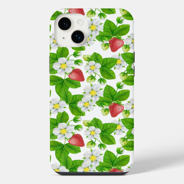 Funda Para iPhone Jardín de fresas (Reverso)